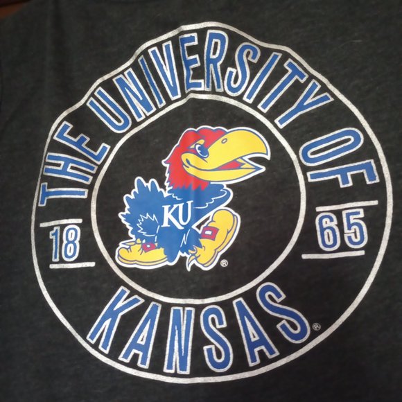 University of Kansas gray tshirt - Picture 4 of 5
